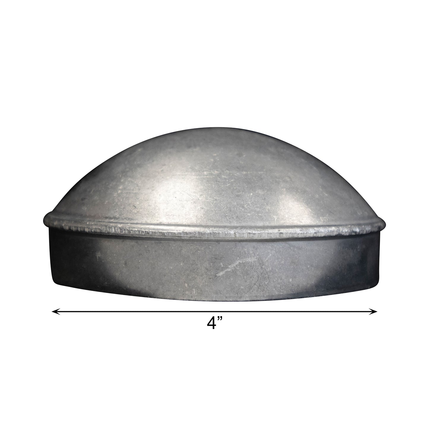 Aluminum DOME CAP, 4", Pack of 150