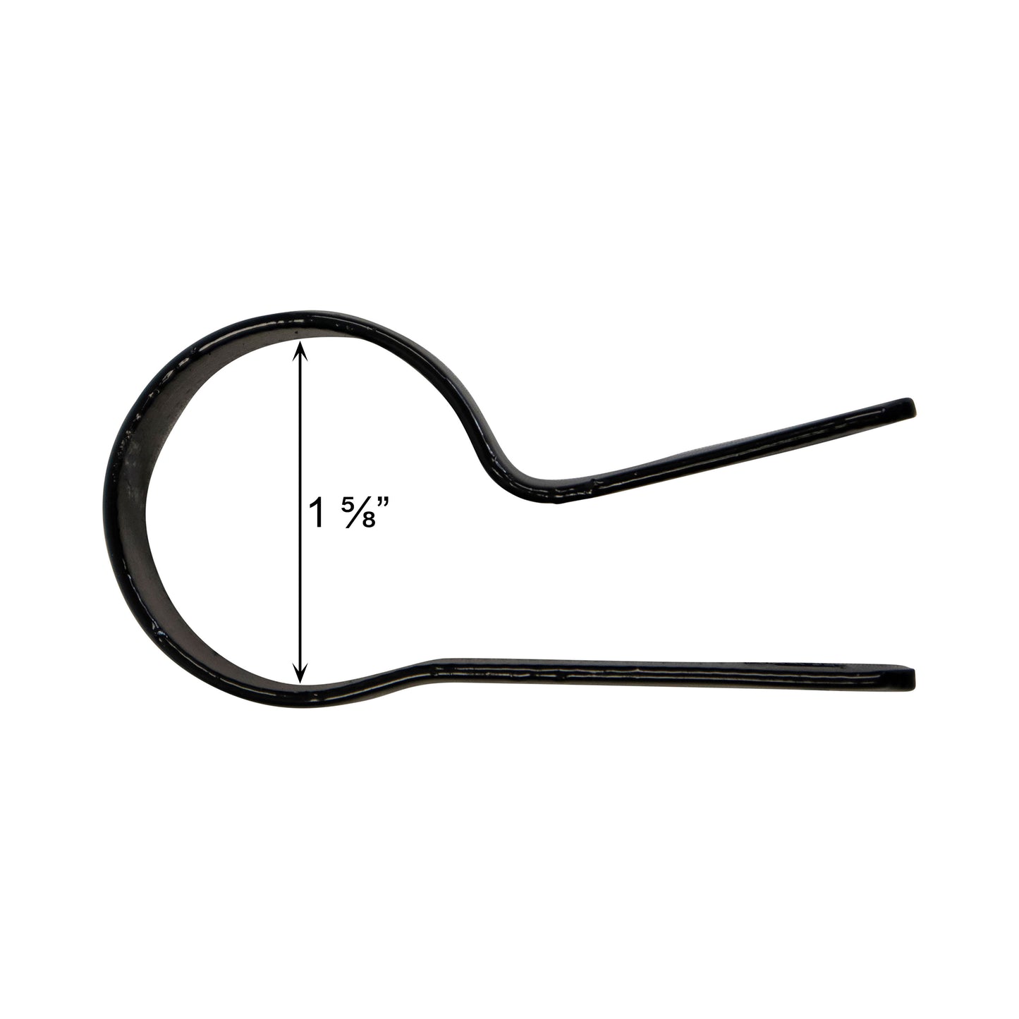 Tension Band (Beveled) Powder Coated Black, 1 5/8", Pack of 250