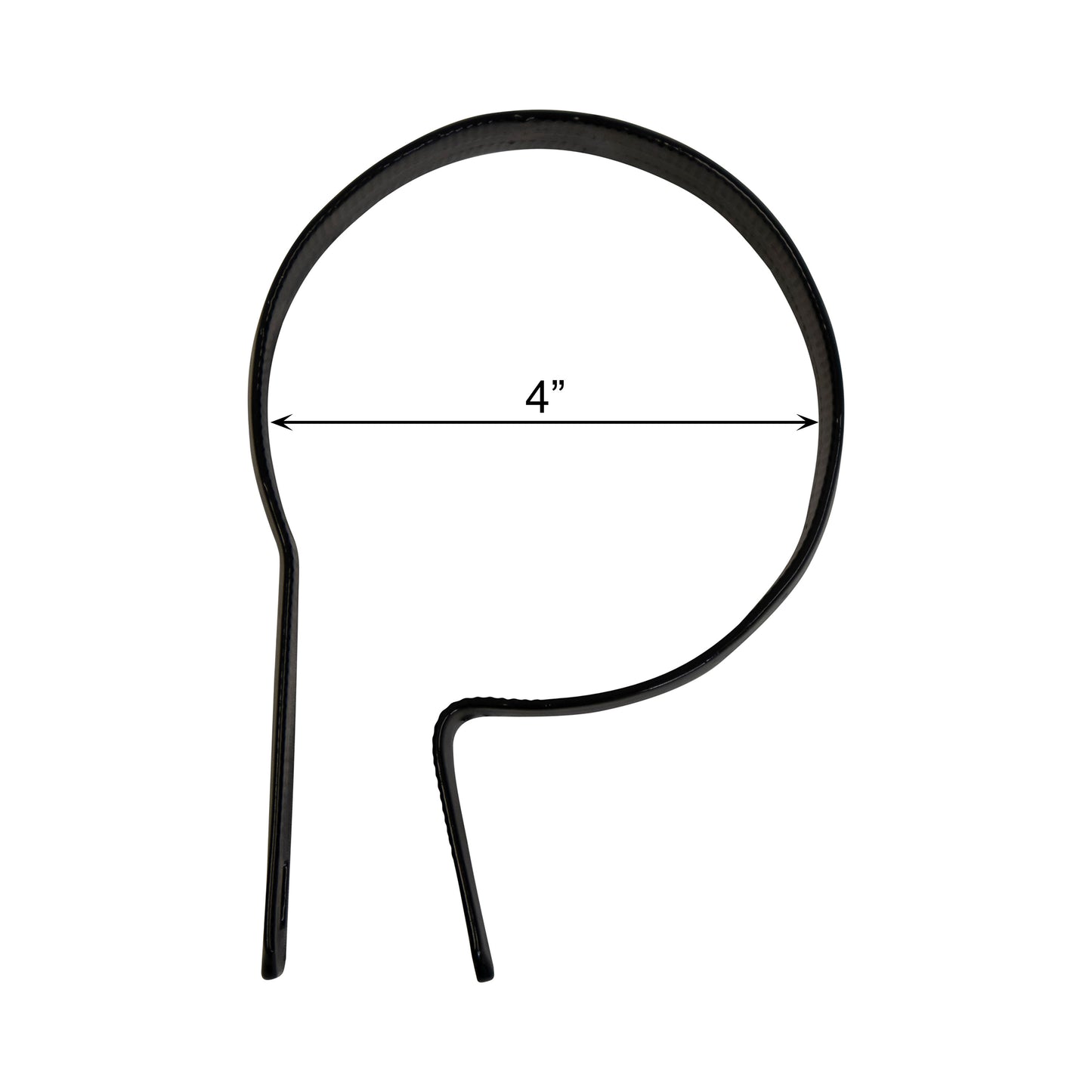 Tension Band (Beveled) Powder Coated Black, 4", Pack of 100