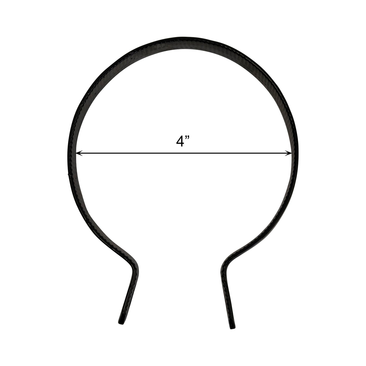 Brace Band (Beveled) Powder Coated Black, 4", Pack of 100