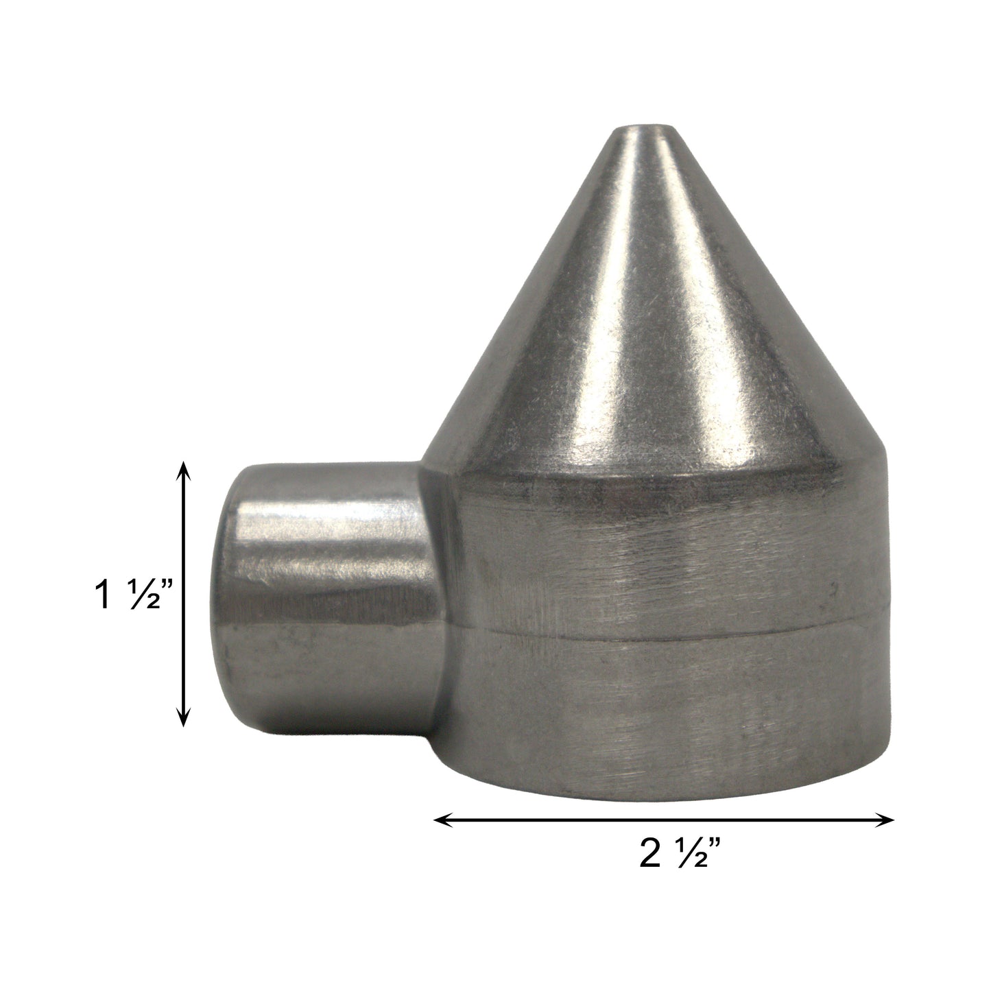 Aluminum BULLET CAP, 1 - WAY 2 1/2"