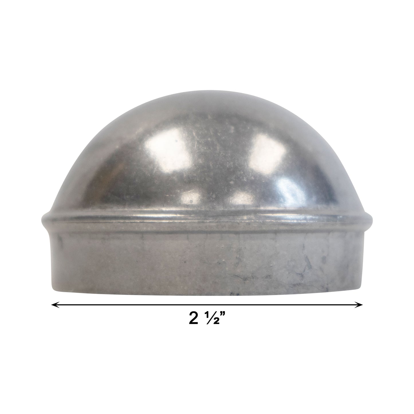 Aluminum DOME CAP, 2 1/2", Pack of 150