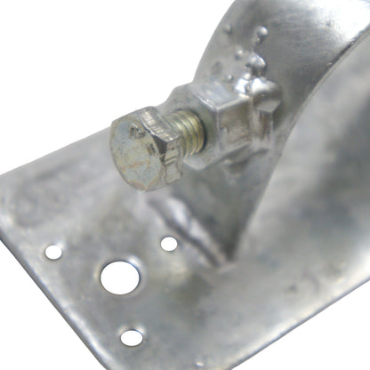 Wood to Steel Adapter (2 Set Screws) Galvanized, 2 3/8" X 6"