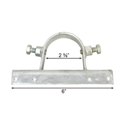 Wood to Steel Adapter (2 Set Screws) Galvanized, 2 3/8" X 6"