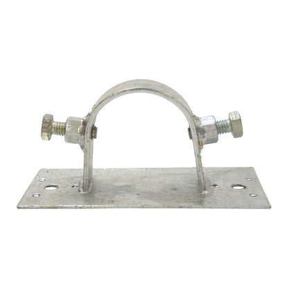 Wood to Steel Adapter (2 Set Screws) Galvanized, 2 3/8" X 6"