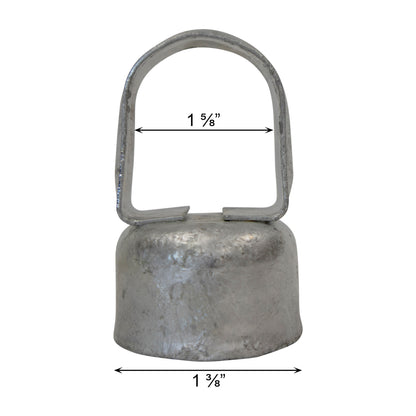 Loop Cap Galvanized, 1 5/8" x 1 3/8", Pack of 50