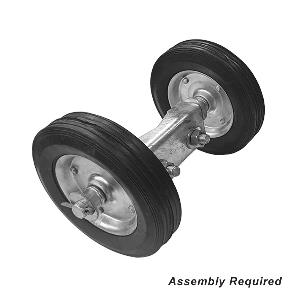 DOUBLE WHEEL CARRIER ASSEMBLY HDG 8" WHEEL 7" Carrier