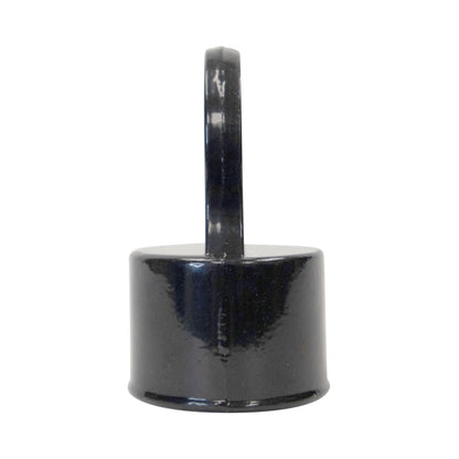 Aluminum LOOP CAP NO ACORN POWDER COATD BLACK, 1 7/8" x 1 5/8", Pack of 150