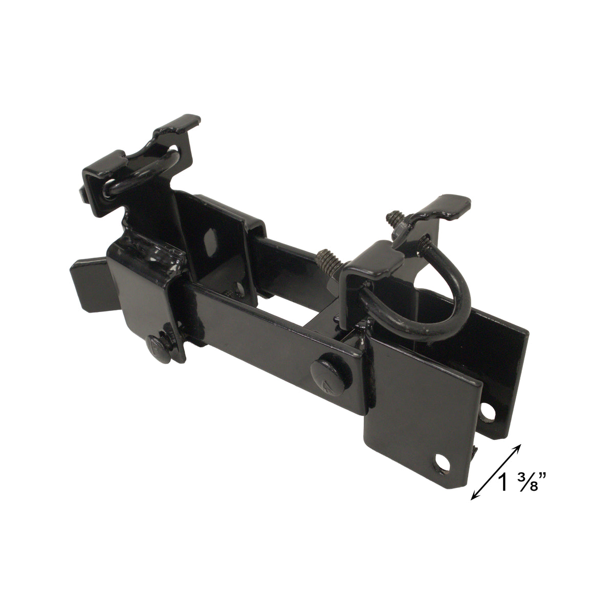 Double Gate Latch for Residential 1 3/8" Gate Frames HDG + Powder Coated Black