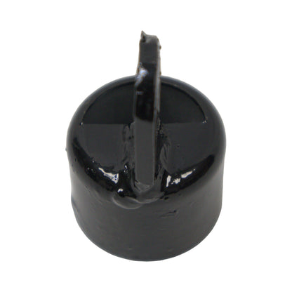 Rail End Half Moon Powder Coated Black, 1 5/8"