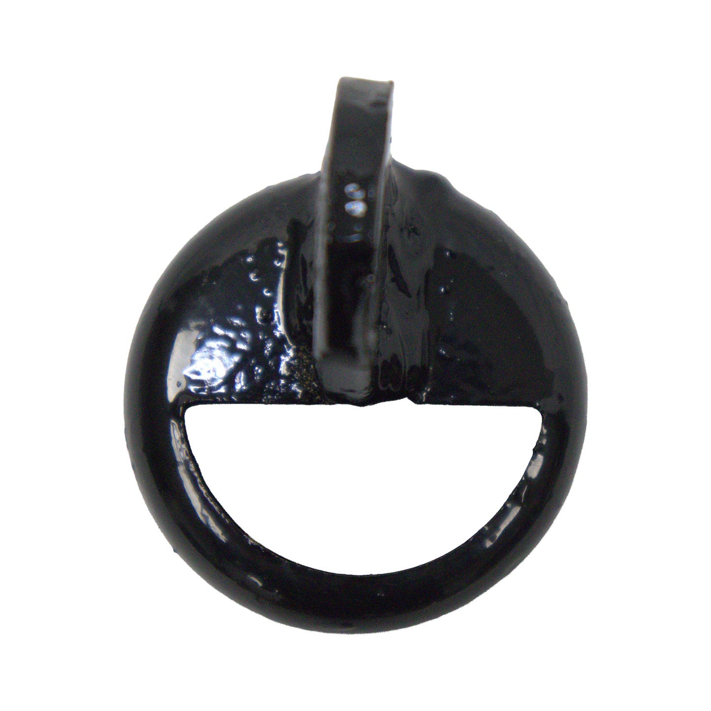 Rail End Half Moon Powder Coated Black, 1 5/8"