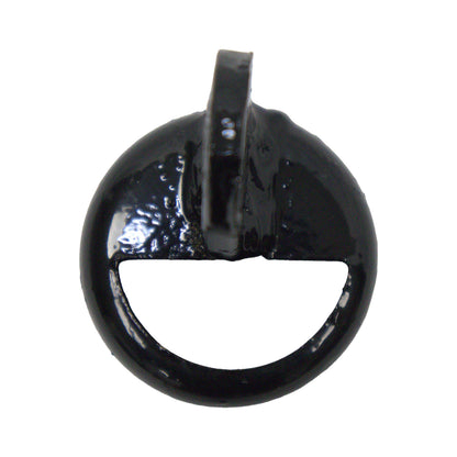 Rail End Half Moon Powder Coated Black, 1 5/8"
