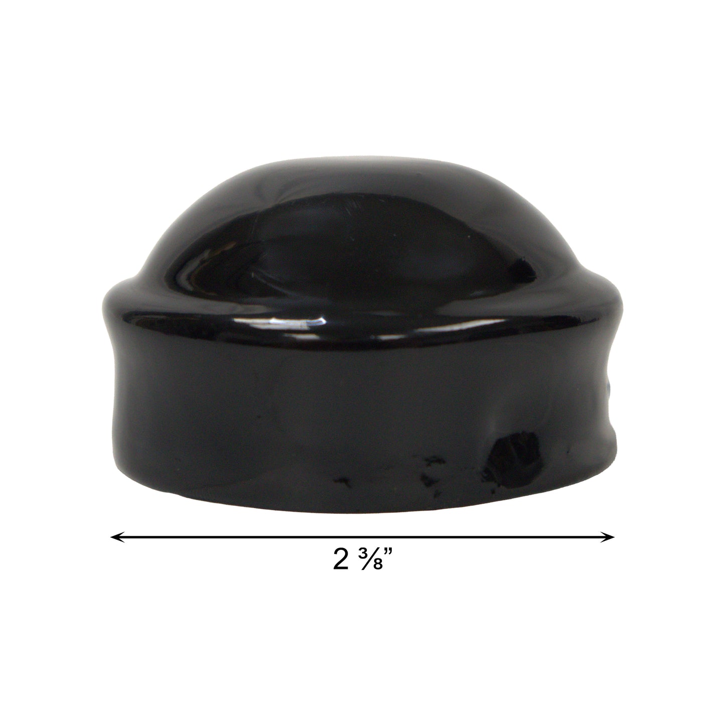 Post/Dome Cap Powder Coat Black, 2 3/8"