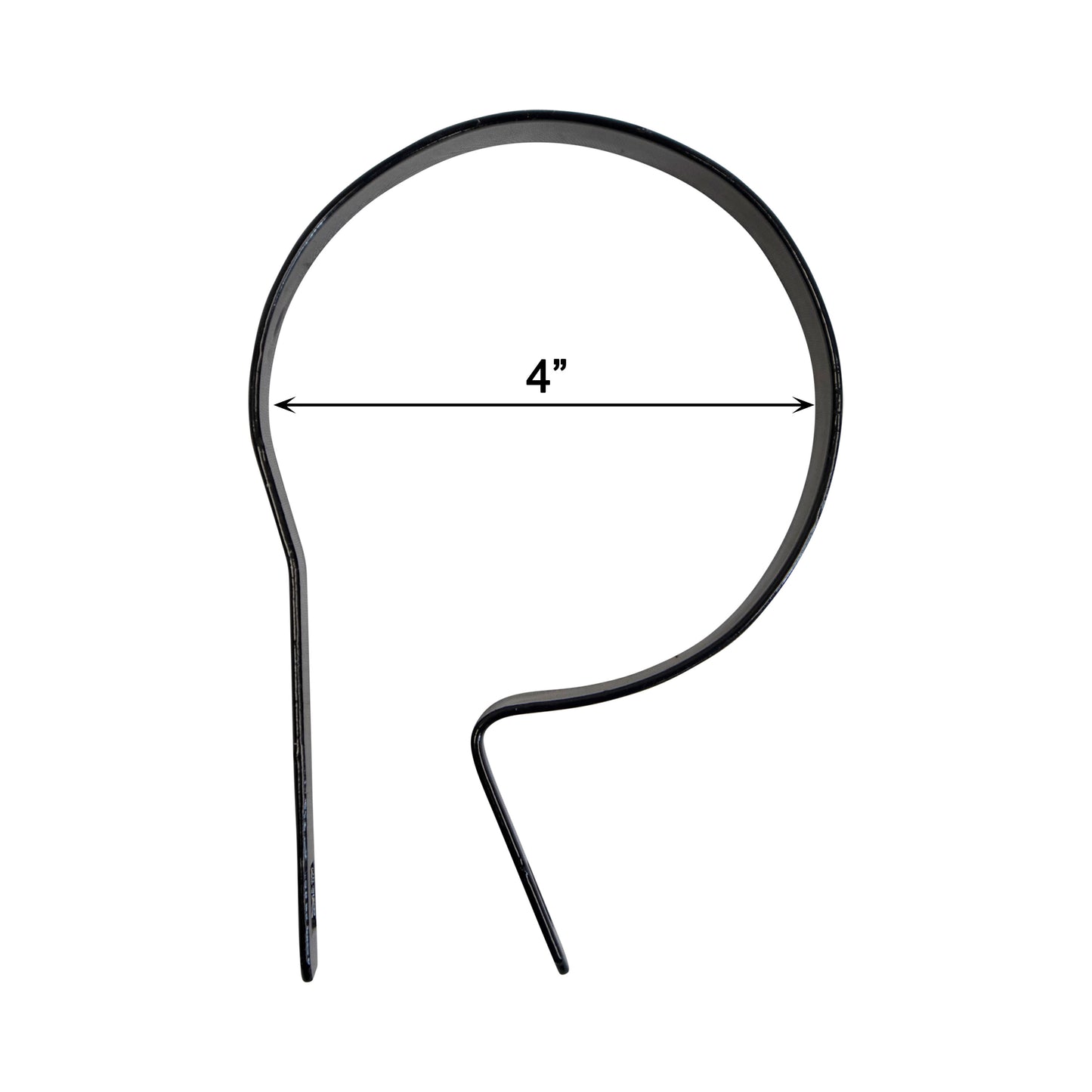 Tension Band Powder Coated Black, 4", Pack of 100