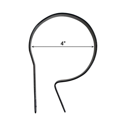 Tension Band Powder Coated Black, 4", Pack of 100