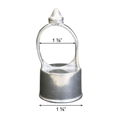 Aluminum LOOP CAP W/Acorn, 1 5/8" x 1 3/8", Pack of 200