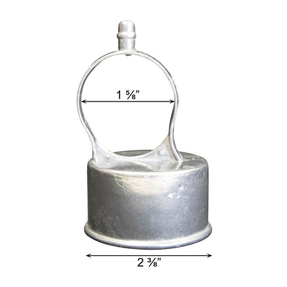 Aluminum LOOP CAP ACORN, 2 3/8" X 1 5/8", Pack of 100