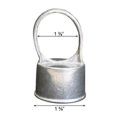 Aluminum LOOP CAP (NO ACORN), 1 5/8" x 1 3/8", Pack of 200
