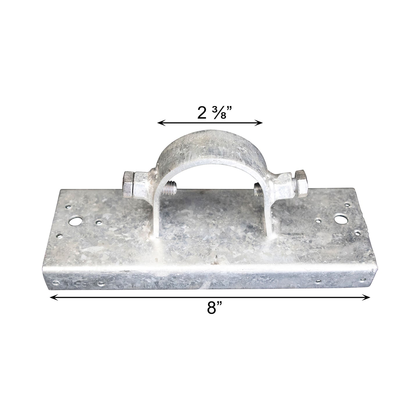 Wood to Steel Adapter (2 Set Screws) Galvanized 2 3/8" x 8", Pack of 50