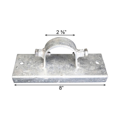 Wood to Steel Adapter (2 Set Screws) Galvanized 2 3/8" x 8", Pack of 50