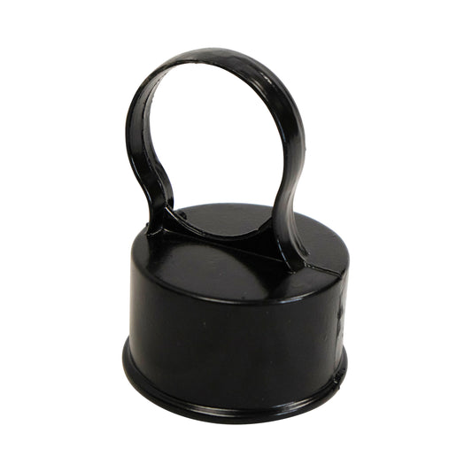 Aluminum LOOP CAP NO ACORN POWDER COATED BLACK, 2 3/8" x 1 5/8", Pack of 100