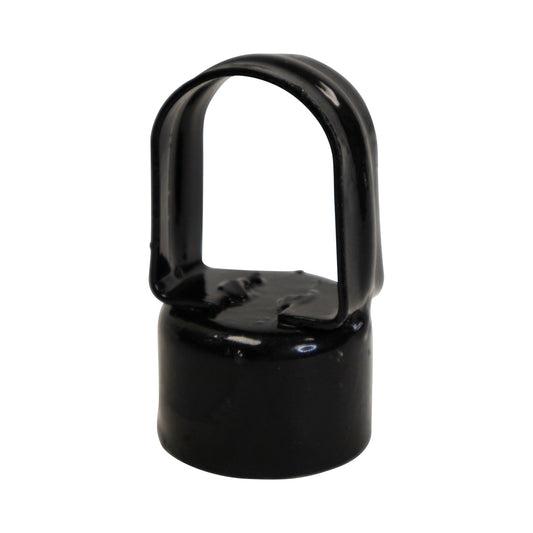Loop Cap Steel Powder Coated Black, 1 7/8" x 1 5/8", Pack of 50