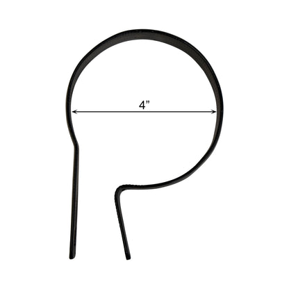 Tension Band (Beveled) Powder Coated Black, 4", Pack of 100