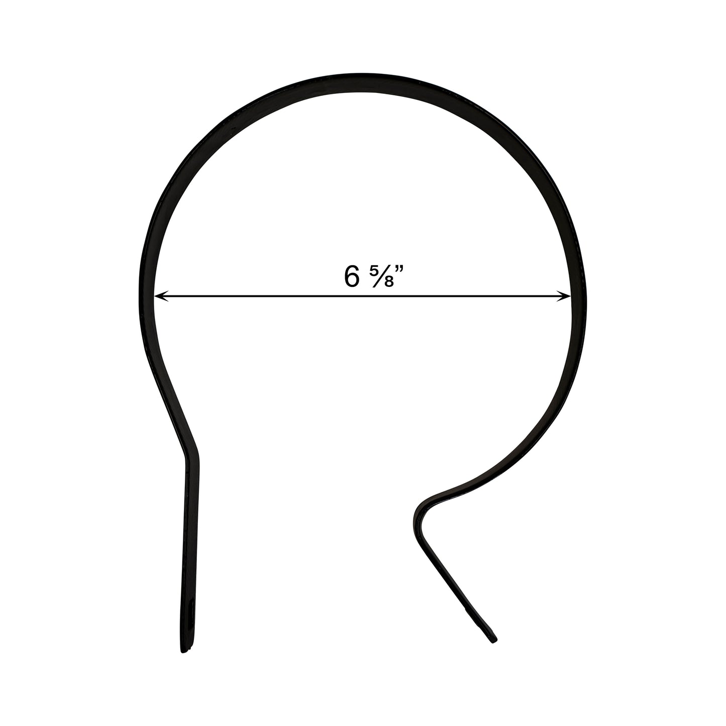 Tension Band (Beveled) Powder Coated Black, 6 5/8", Pack of 50