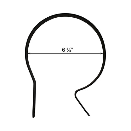 Tension Band (Beveled) Powder Coated Black, 6 5/8", Pack of 50