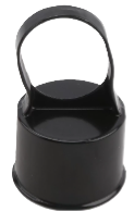 AL LOOP CAP POWDER COATED BLK, 2 1/2" x 1 5/8", Pack of 100