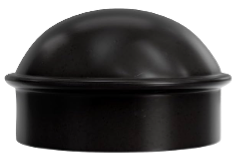 Post Cap Powder Coat Blk, 2 1/2", Pack of 150