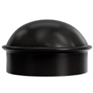 Aluminum Dome Cap Powder Coated Black, 2 3/8", Pack of 150