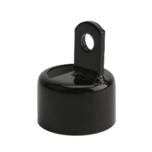 Rail End Half Moon Powder Coated Black, 1 5/8", Pack of 100