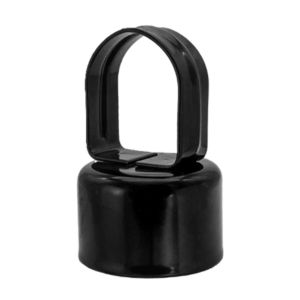 Loop Cap Steel Powder Coated Black, 2 3/8" x 1 5/8", Pack of 50